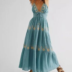 Free People Real Love Embroidered Dress